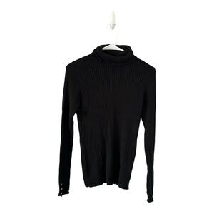For Dillards Black‎ Ribbed Turtleneck Sweater